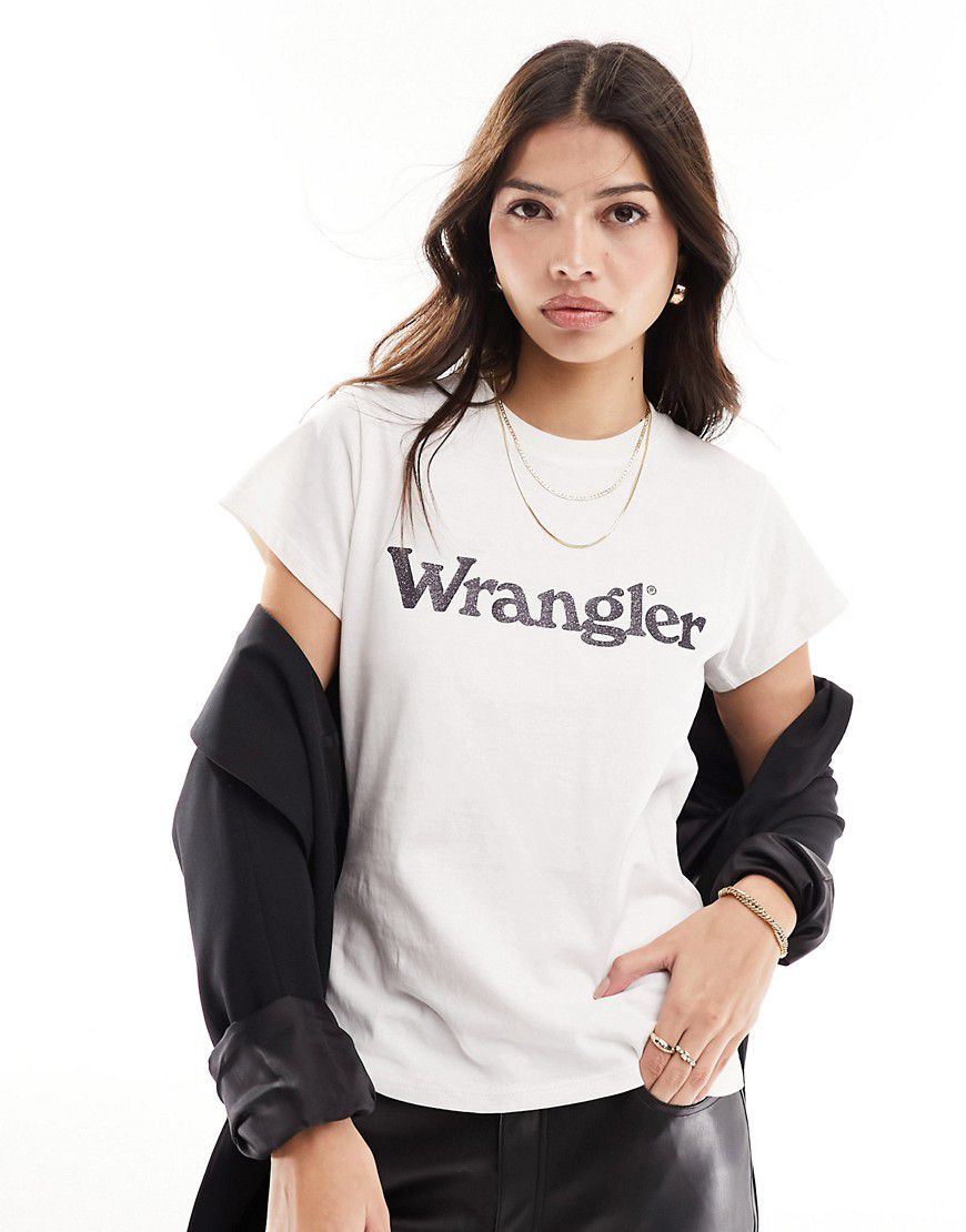 T-shirt con logo bianca - Wrangler - Modalova