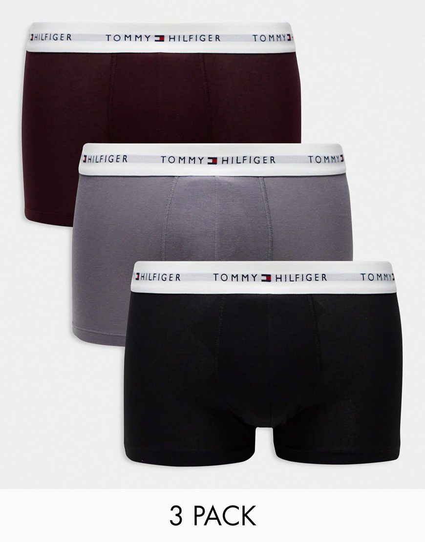 Confezione da 3 paia di boxer aderenti con elastico in vita con logo - Tommy Hilfiger - Modalova
