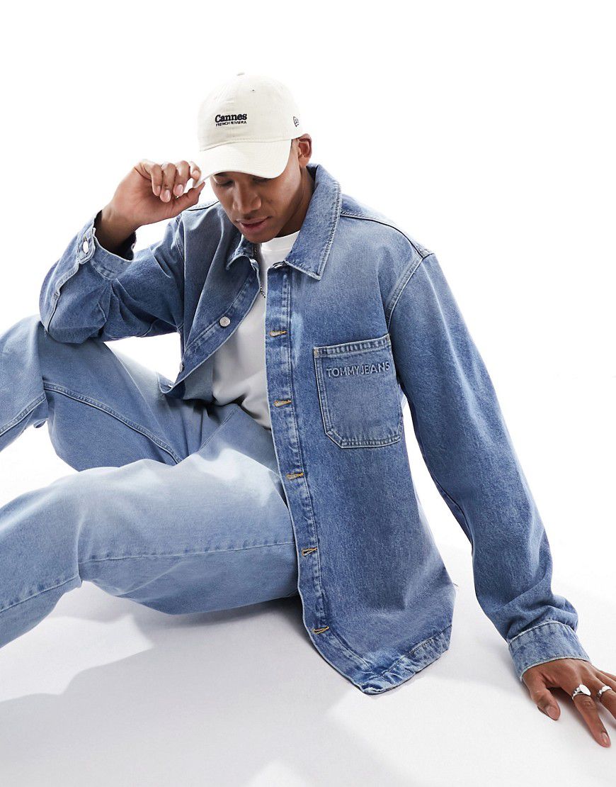 Aiden - Camicia giacca di jeans lavaggio chiaro - Tommy Jeans - Modalova