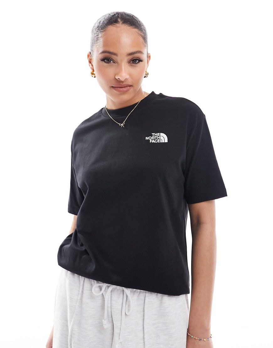 Simple Dome - T-shirt oversize nera con logo - The North Face - Modalova