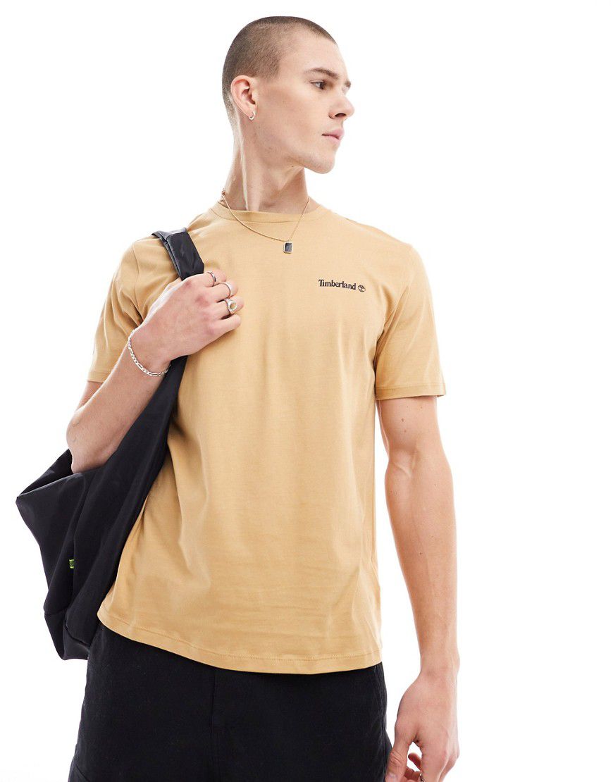 T-shirt color grano con scritta piccola del logo - Timberland - Modalova