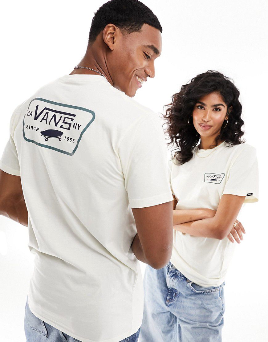 Full Patch - T-shirt color crema con stampa sul retro - Vans - Modalova