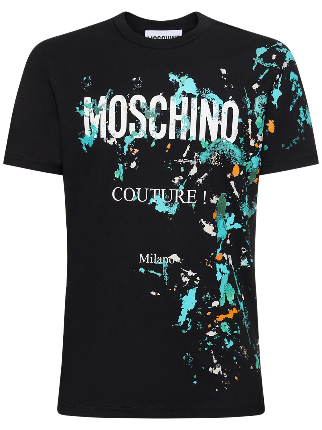 T-shirt In Jersey Di Cotone Organico Con Logo - MOSCHINO - Modalova
