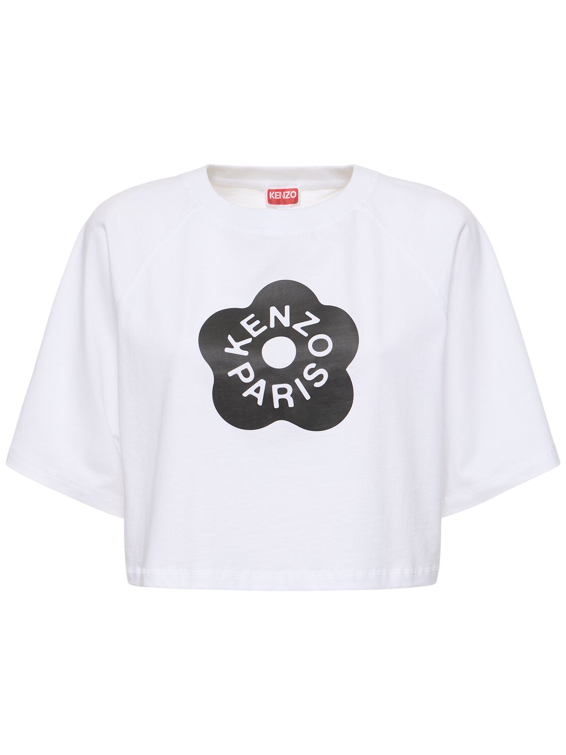 T-shirt Cropped Boxy Fit In Cotone - KENZO PARIS - Modalova