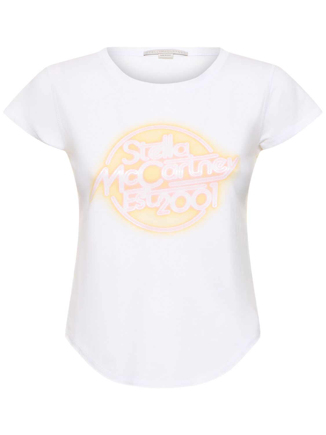 T-shirt In Jersey Di Cotone Con Logo - STELLA MCCARTNEY - Modalova