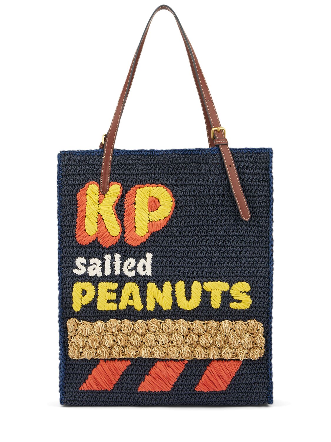 Borsa Shopping Kp Peanuts In Rafia - ANYA HINDMARCH - Modalova