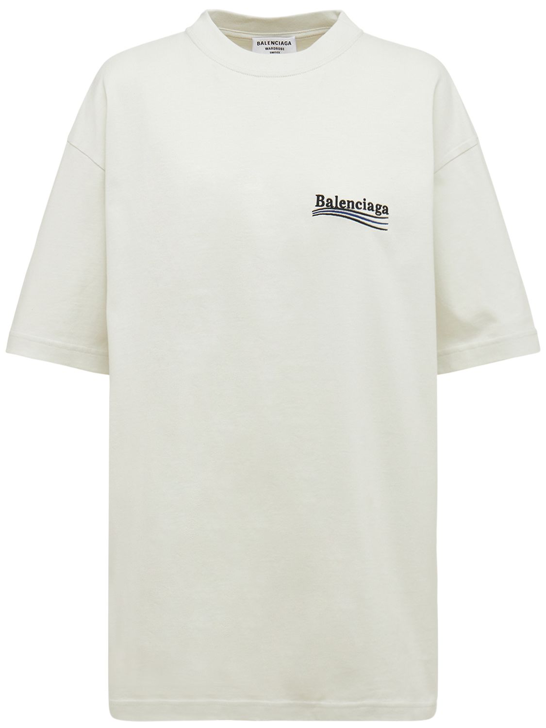 T-shirt Oversize In Cotone Con Ricami - BALENCIAGA - Modalova