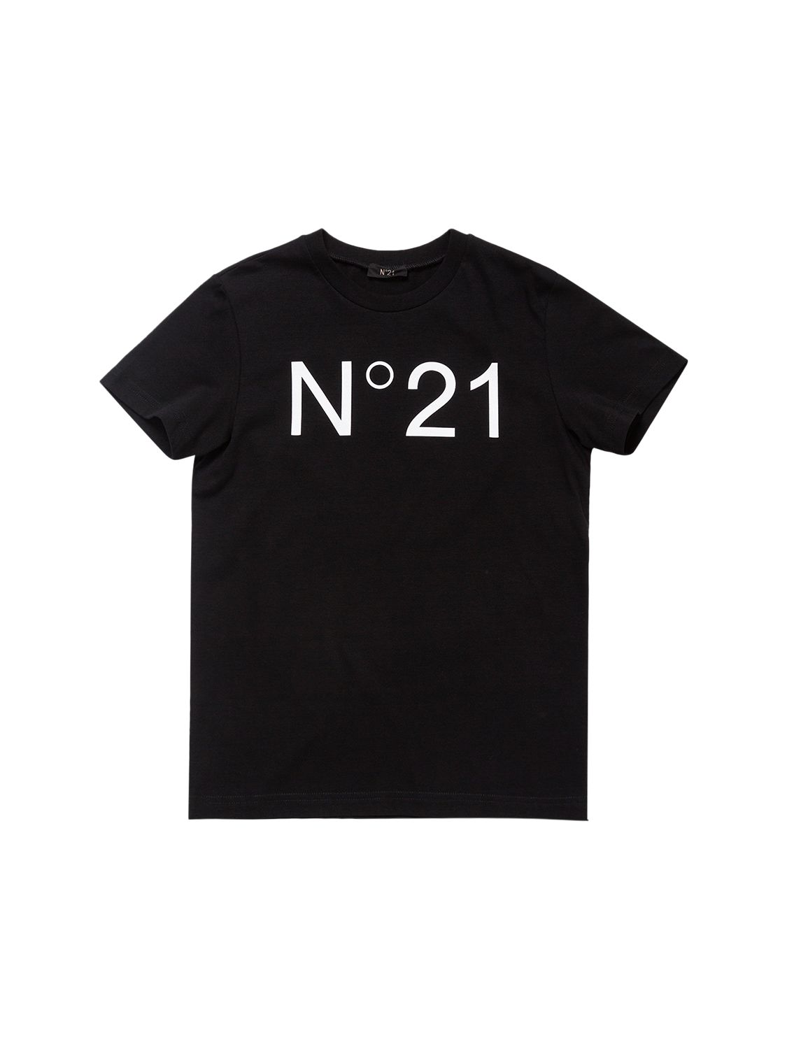 T-shirt In Jersey Di Cotone Con Logo - N°21 - Modalova