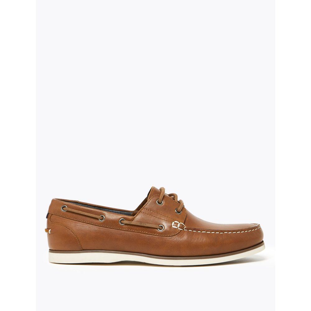 Leather Boat Shoes brown - Marks & Spencer - Modalova