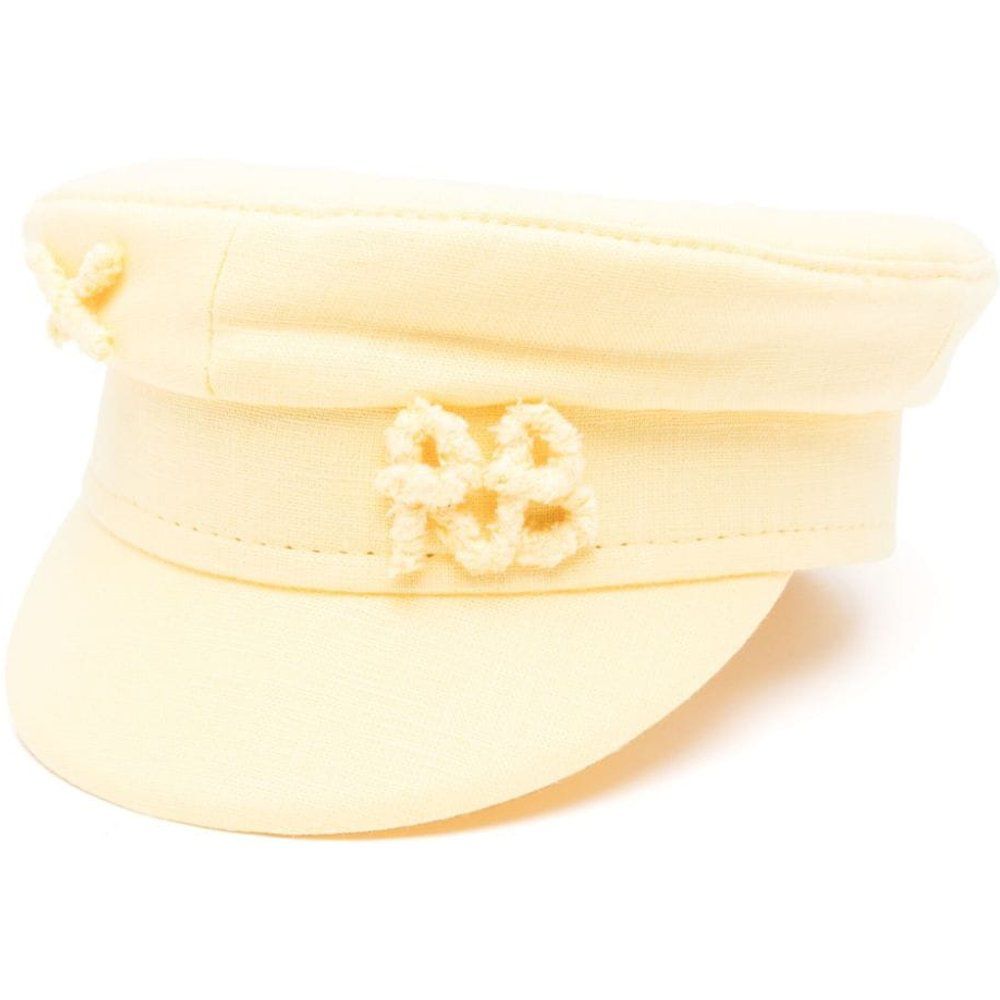 Cappello in lino giallo chiaro - RUSLAN BAGINSKIY - Modalova