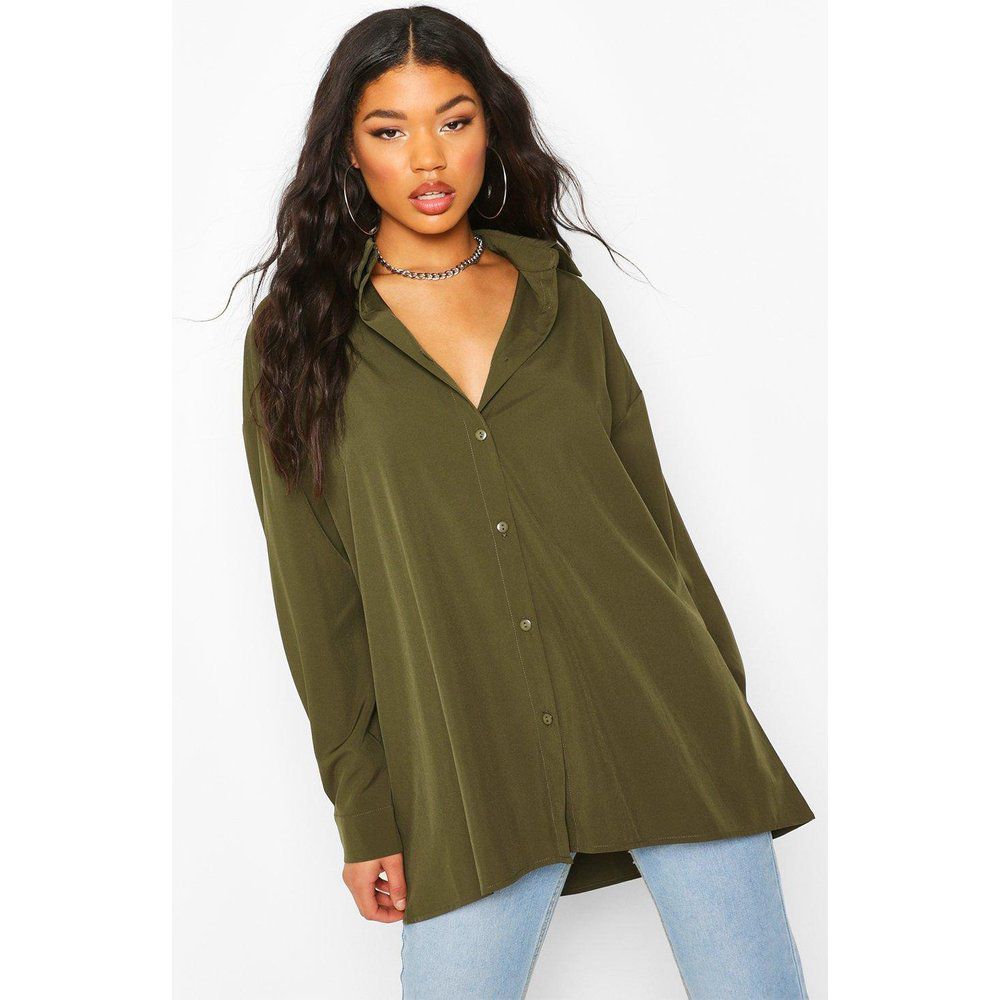 Camicia super oversize, Verde - boohoo - Modalova