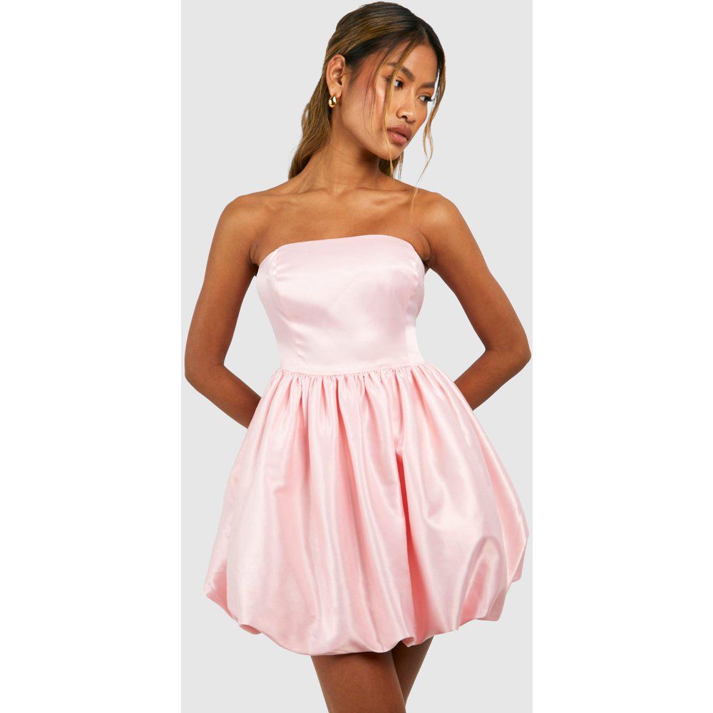 Bandeau Volume Mini Dress, Pink - boohoo - Modalova