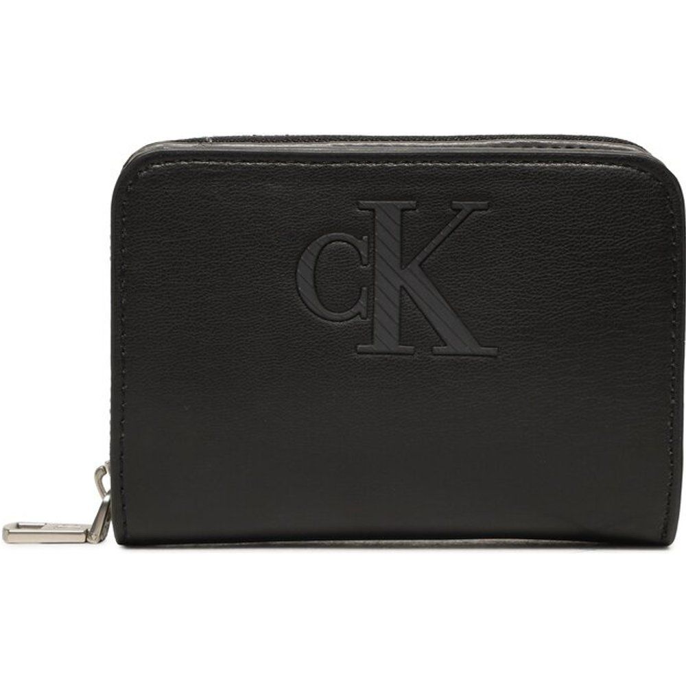 Portafoglio piccolo da donna - Sleek Med Zip Around Solid K60K610354 BDS - Calvin Klein Jeans - Modalova
