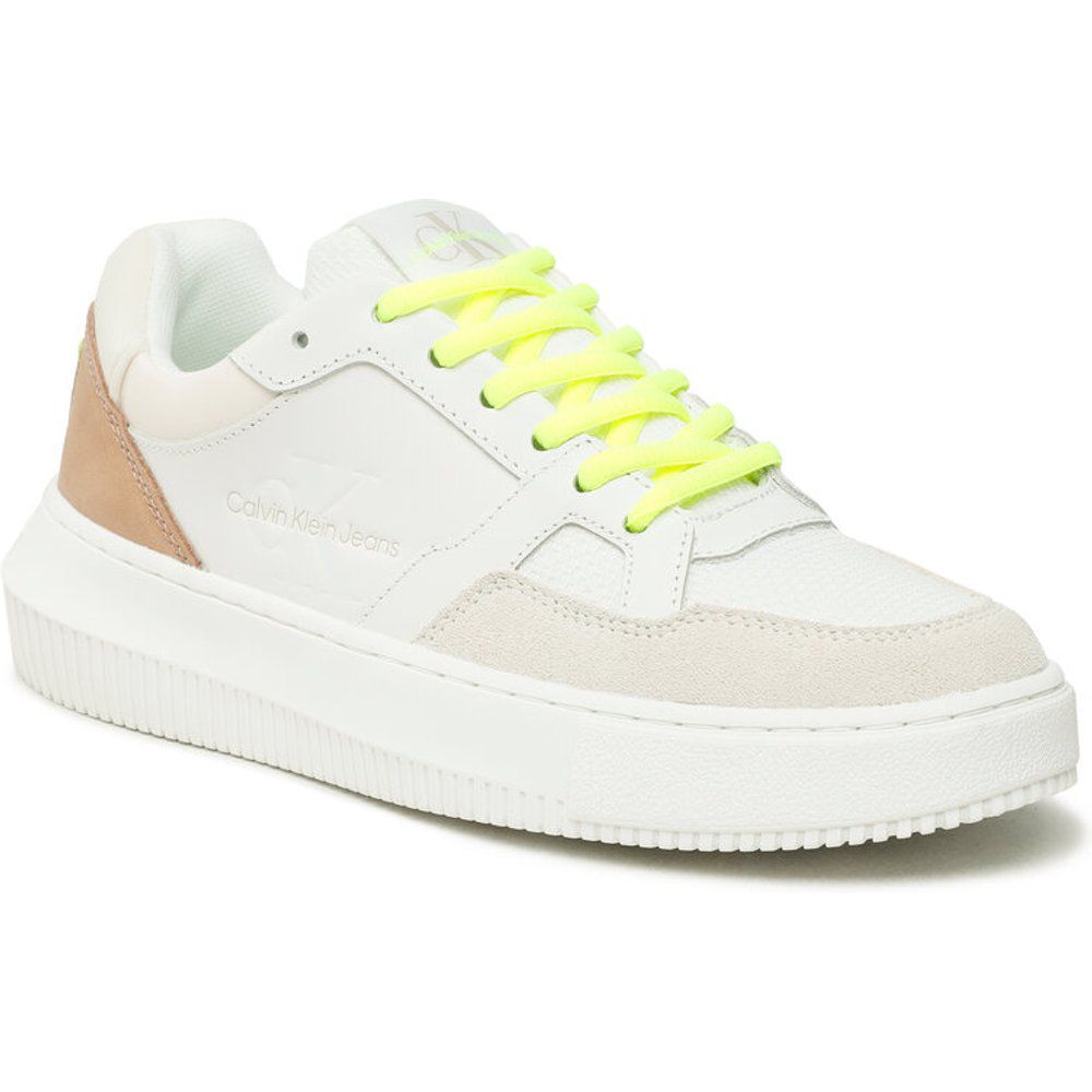Sneakers - Chunky Cupsole Fluo Contrast YW0YW00925 White/Safety Yellow 0K8 - Calvin Klein Jeans - Modalova