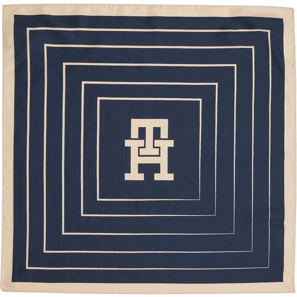Foulard - Monogram All Over Silk & Box AW0AW15807 Space Blue DW6 - Tommy Hilfiger - Modalova