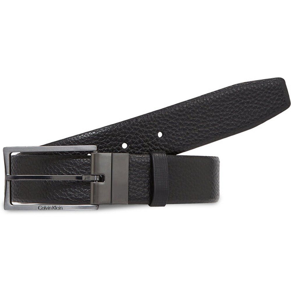 Cintura da uomo - Adj/Rev Slim Frame Tex K50K510932 Black Pebble/Black Check BAX - Calvin Klein - Modalova
