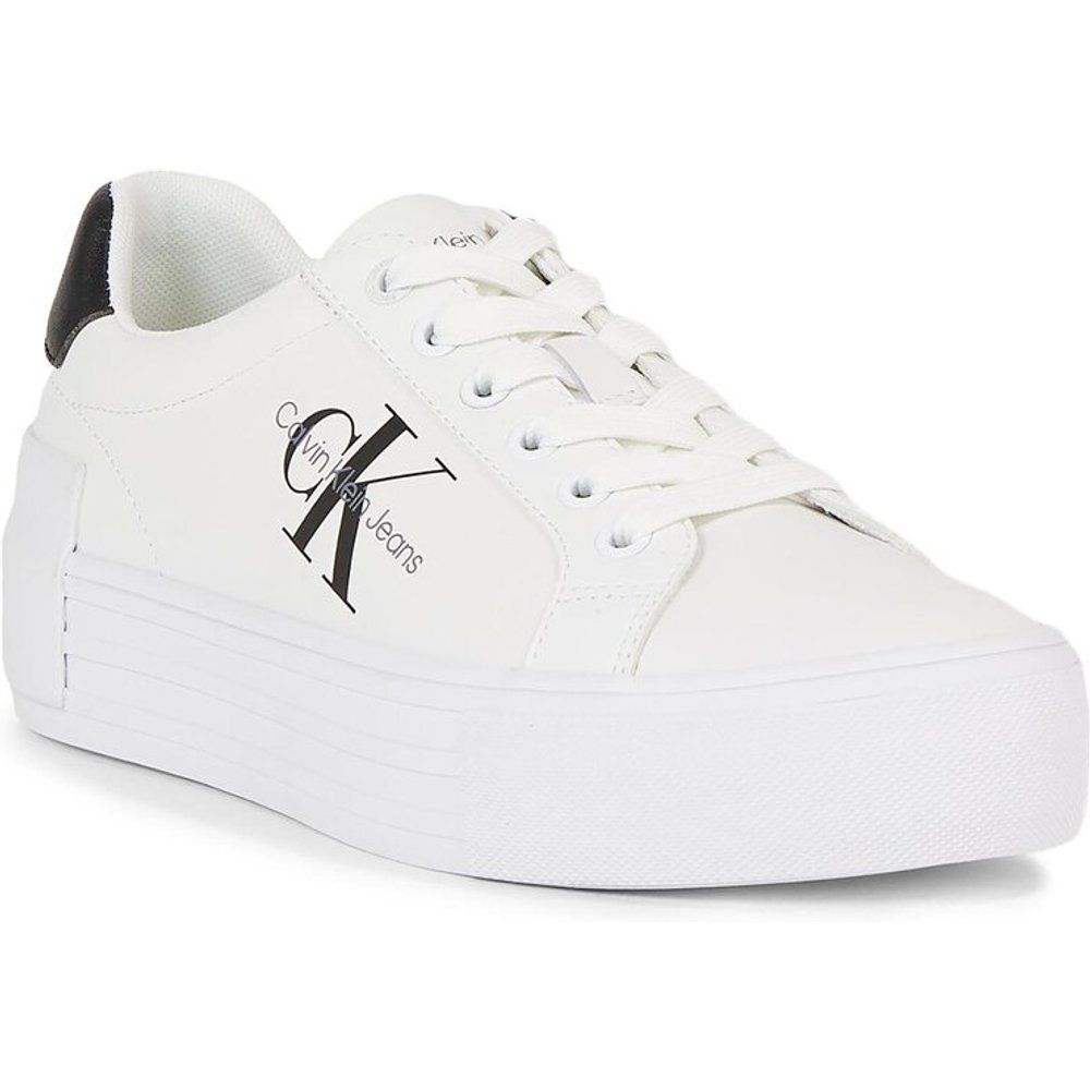 Sneakers - Bold Vulc Flatform Laceup Lth Wn YW0YW00821 Bright White/Black YBR - Calvin Klein Jeans - Modalova