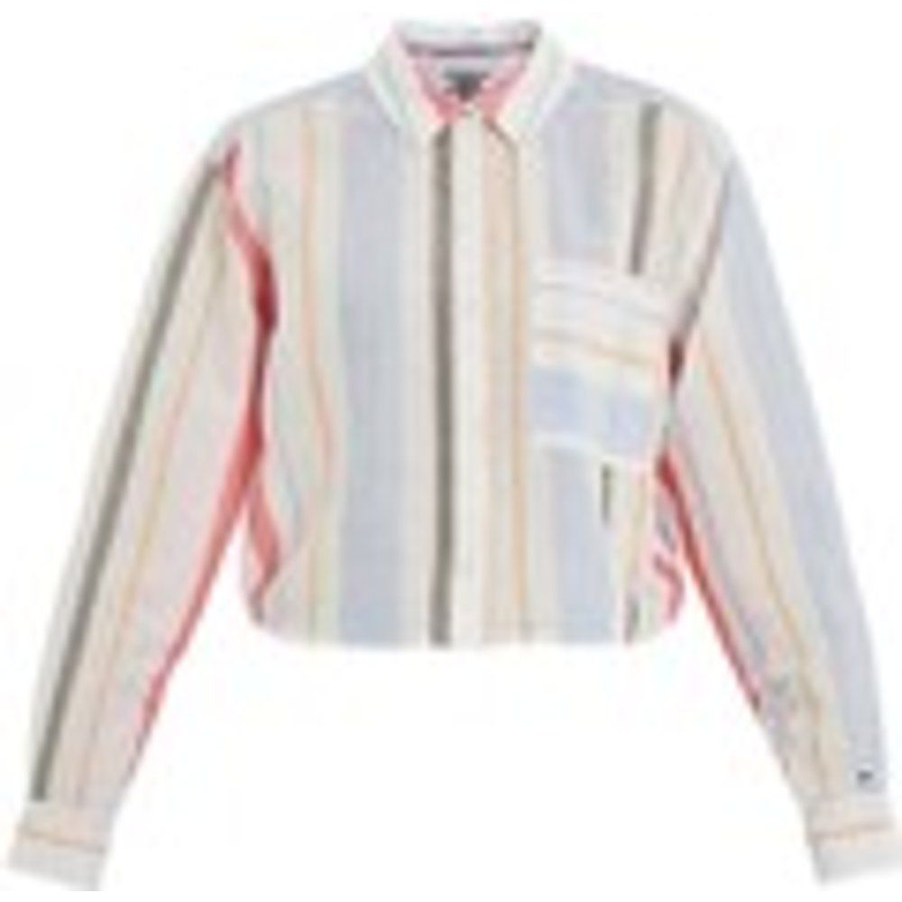 Camicia Camicia Lino Donna Multi Stripe Crop - Tommy Jeans - Modalova