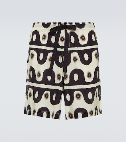 Shorts in cotone e seta con stampa - Commas - Modalova