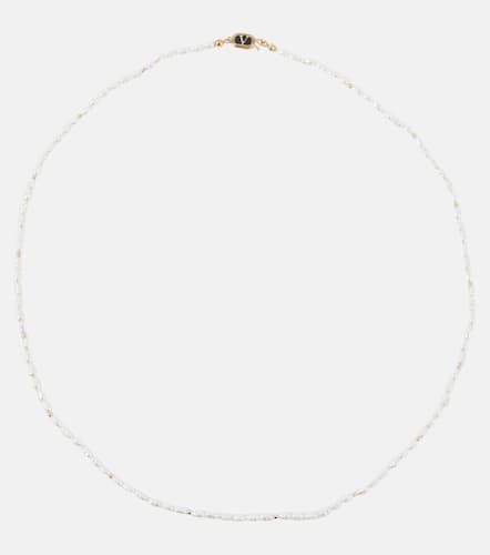 Faux pearl and enamel necklace - Valentino - Modalova