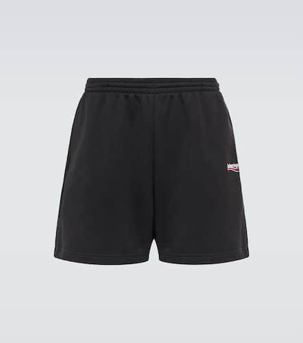 Shorts in jersey di cotone con stampa - Balenciaga - Modalova