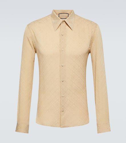 Camicia in jacquard di seta GG - Gucci - Modalova