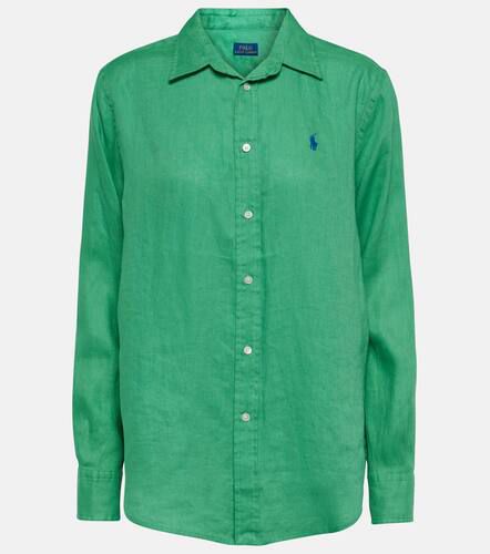 Camicia in lino con logo - Polo Ralph Lauren - Modalova