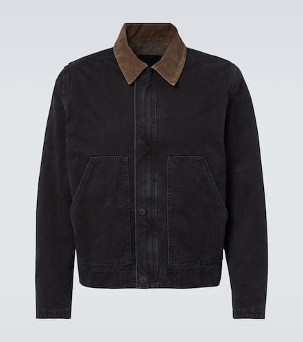 Corduroy-trimmed cotton canvas jacket - Saint Laurent - Modalova
