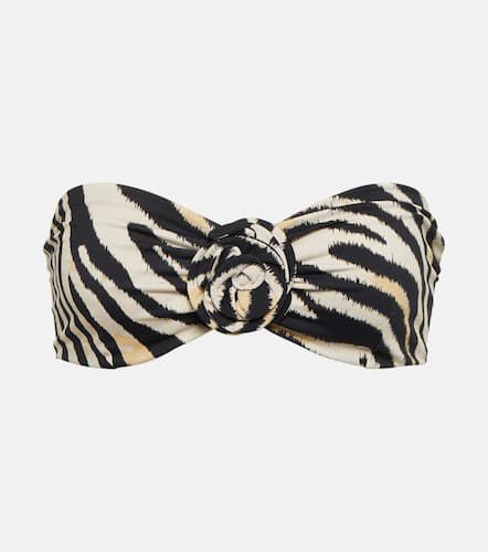 Top bikini a fascia con stampa zebrata - Magda Butrym - Modalova
