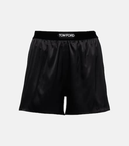 Shorts in raso di misto seta - Tom Ford - Modalova