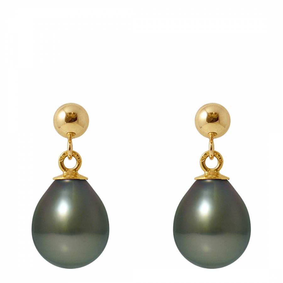 Yellow Gold Tahitian Style Pearl Earrings - Ateliers Saint Germain - Modalova