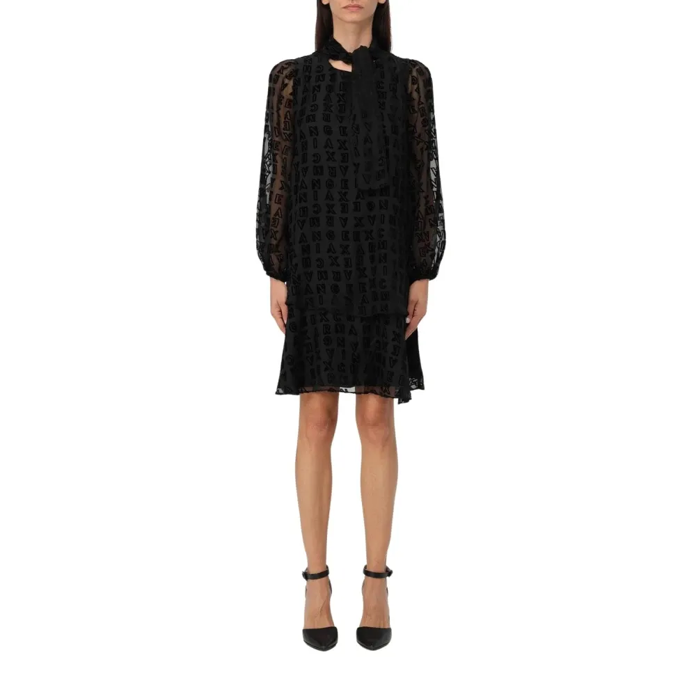 Elegant Lettering Mini Dress - Armani Exchange - Modalova