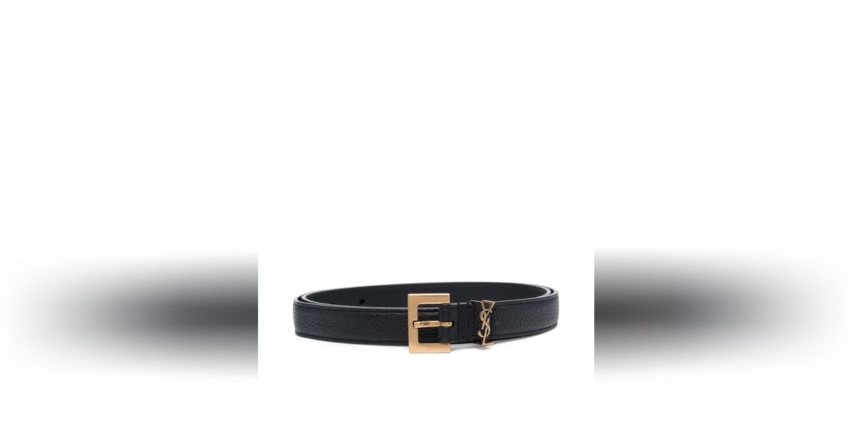 Saint Laurent Monogram Appliqué Adjustable Belt - Farfetch