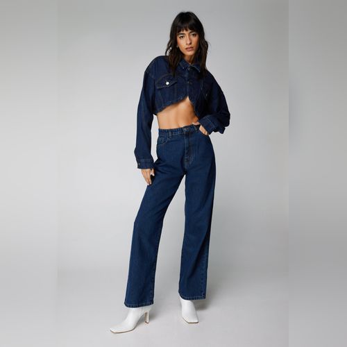 Plus Size High Waisted Stretch Denim Flares