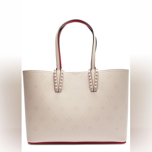 New Christian Louboutin Cabata Nano Hot Gummy Pink Tote Bag New in box