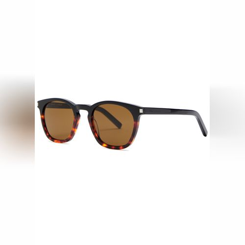 Saint Laurent Ysl Sl 462 Round Acetate Sunglasses - Black Blac
