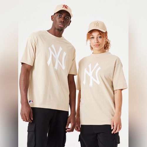 New Era NY Yankees MLB Half Striped T-Shirt Blue,White