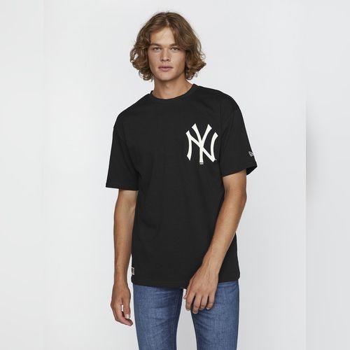 T-shirts New Era New York Yankees Mlb Half Striped Oversized Tee Black/  White