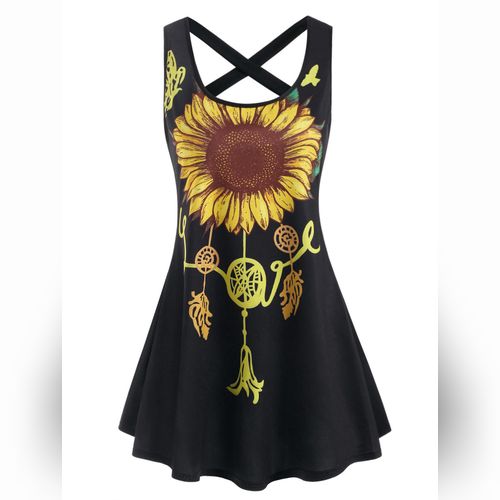 Dresslily online sunflower dress