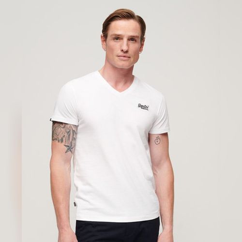 Men's Organic Cotton Essential Logo Baseball T-Shirt in Optic