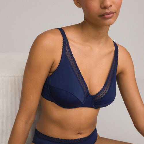 Jaiya halterneck bra in embroidered tulle white La Redoute