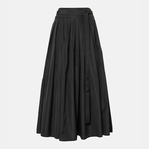 VIP【関税送料無料】希少 MAX MARA BLUE AND BLACK SILK SKIRT Max Mara Brasile embellished maxi skirt Max Mara