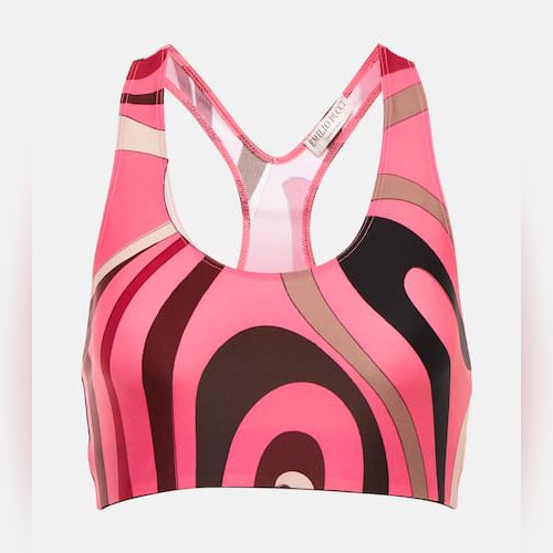 Iride-print cut-out crop top, PUCCI