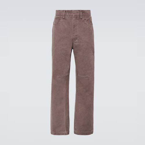 Flared cotton sweatpants in brown - Entire Studios