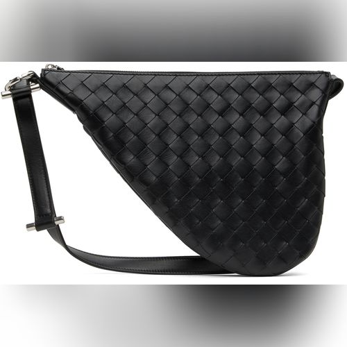 Bottega Veneta Men's Small Cobble Messenger - Black