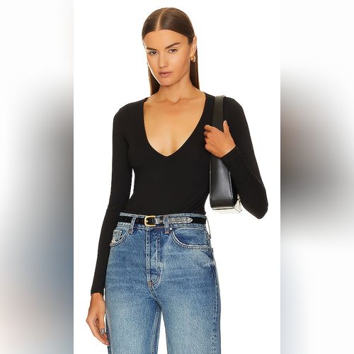 Enza costa angled clearance exposed shoulder top