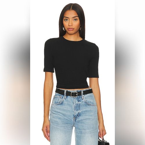 Enza costa cuffed hotsell crew neck top