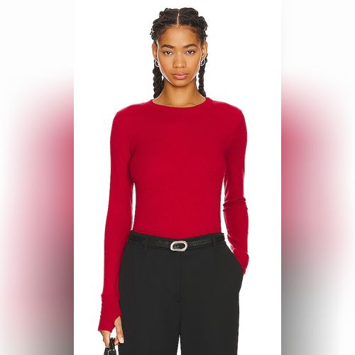 Enza costa cuffed cheap crew neck top