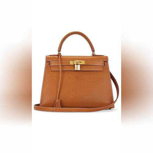 FWRD Renew Hermes Togo Birkin 35 Bag in Brown