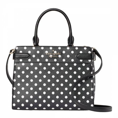 Kate Spade Cameron Staci Medium Satchel shoulder bag black DOTS